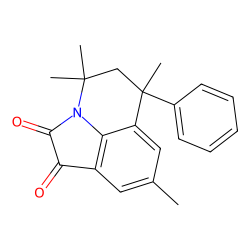 4,4,6,8-tetramethyl-6-phenyl-5,6-dihydro-4H-pyrrolo[3,2,1-ij]quinoline-1,2-dione structure