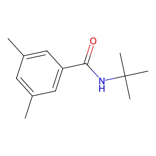 N-tert-butyl-3,5-dimethylbenzamide structure