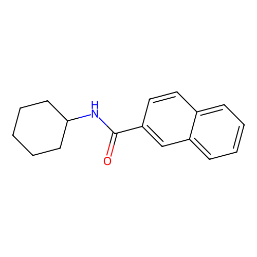 N-cyclohexylnaphthalene-2-carboxamide structure
