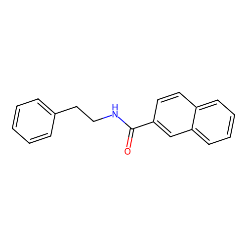 N-(2-phenylethyl)naphthalene-2-carboxamide structure