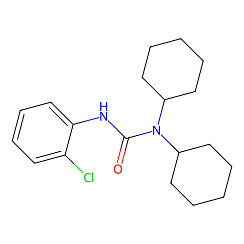 3-(2-Chlorophenyl)-1,1-dicyclohexylurea structure