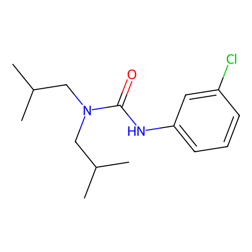 3-(3-Chlorophenyl)-1,1-diisobutylurea structure