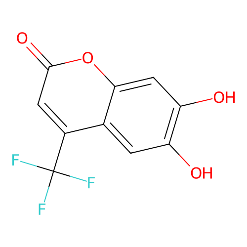 6,7-Dihydroxy-4-(trifluoromethyl)coumarin structure
