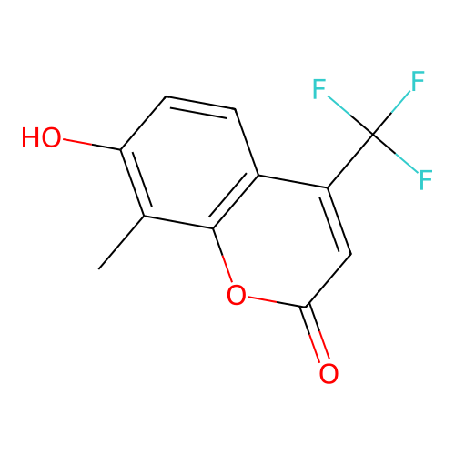7-hydroxy-8-methyl-4-(trifluoromethyl)-2H-chromen-2-one structure