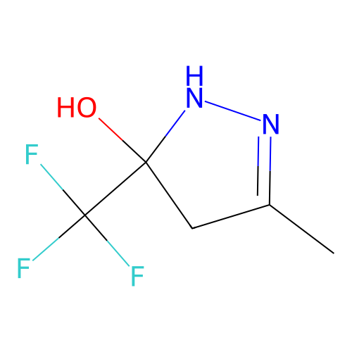 5-Hydroxy-3-methyl-5-trifluoromethyl-2-pyrazoline structure