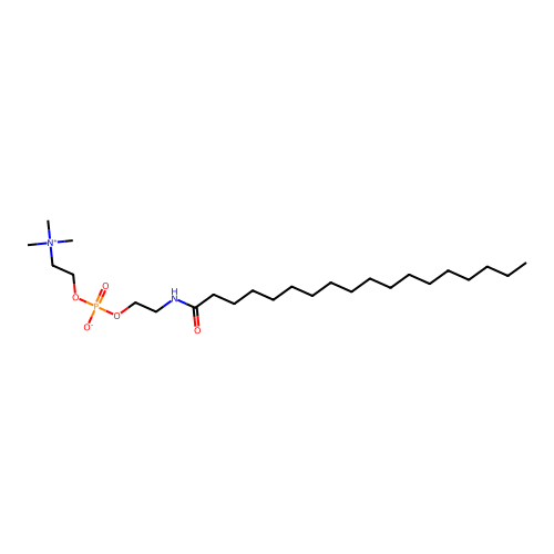 2-Octadecanamidoethyl phosphocholine structure