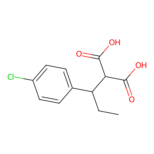 2-[1-(4-Chlorophenyl)propyl]malonic acid structure
