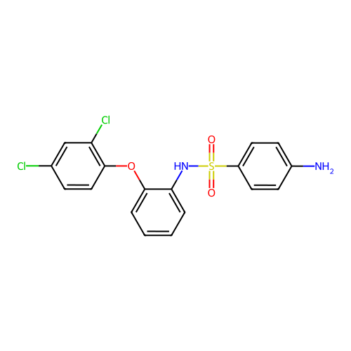 4-amino-N-[2-(2,4-dichlorophenoxy)phenyl]benzenesulfonamide structure