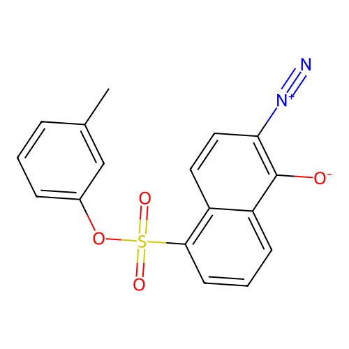 m-Tolyl 6-diazo-5,6-dihydro-5-oxonaphthalene-1-sulphonate structure