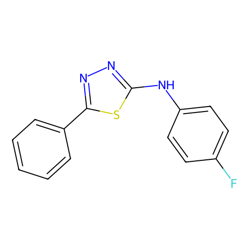 N-(4-fluorophenyl)-5-phenyl-1,3,4-thiadiazol-2-amine structure