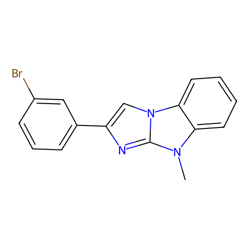 2-(3-bromophenyl)-9-methyl-9H-imidazo[1,2-a]benzimidazole structure
