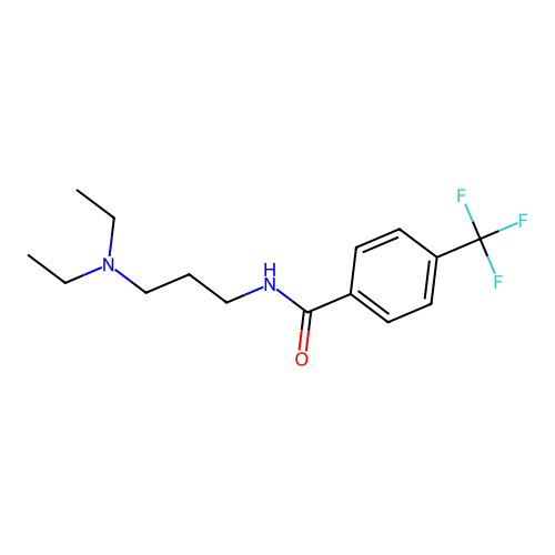 N-[3-(diethylamino)propyl]-4-(trifluoromethyl)benzamide structure