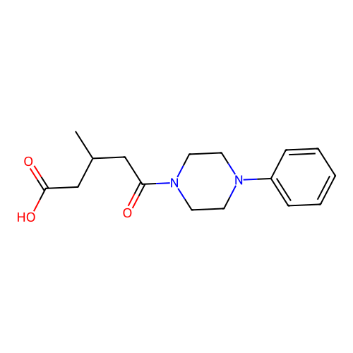 3-Methyl-5-oxo-5-(4-phenylpiperazin-1-yl)pentanoic acid structure