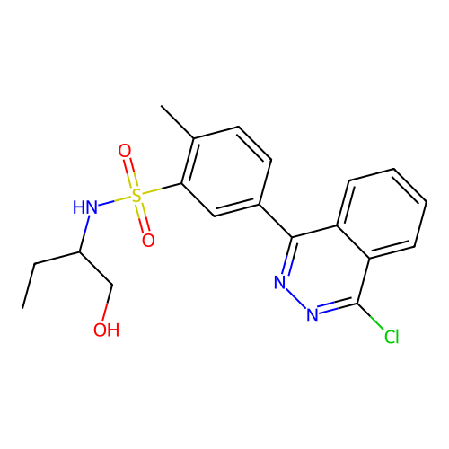 5-(4-chlorophthalazin-1-yl)-N-(1-hydroxybutan-2-yl)-2-methylbenzenesulfonamide structure