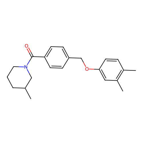 [4-[(3,4-Dimethylphenoxy)methyl]phenyl]-(3-methylpiperidin-1-yl)methanone structure
