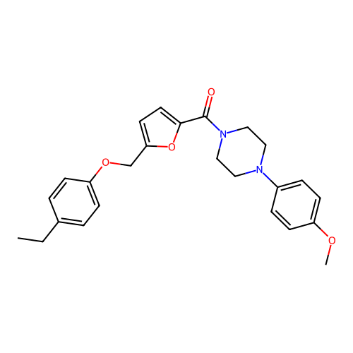 [5-[(4-ethylphenoxy)methyl]furan-2-yl]-[4-(4-methoxyphenyl)piperazin-1-yl]methanone structure