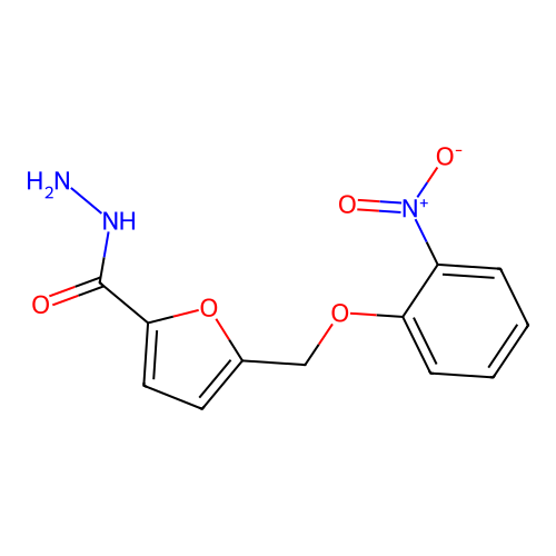 5-[(2-Nitrophenoxy)methyl]furan-2-carbohydrazide structure