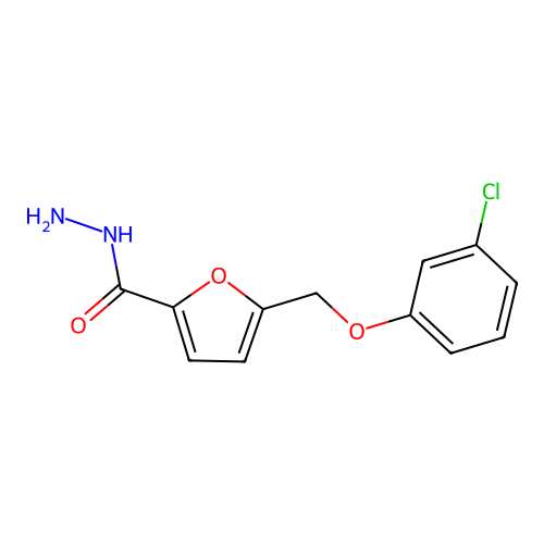 5-[(3-Chlorophenoxy)methyl]furan-2-carbohydrazide structure