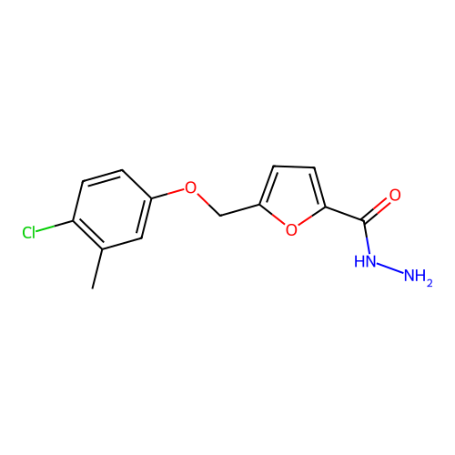 5-[(4-Chloro-3-methylphenoxy)methyl]furan-2-carbohydrazide structure