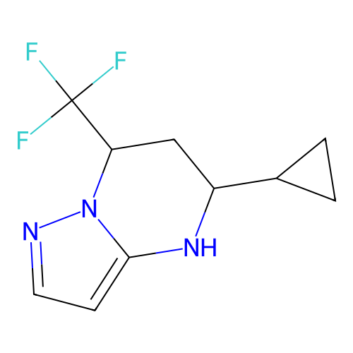 5-Cyclopropyl-7-(trifluoromethyl)-4,5,6,7-tetrahydropyrazolo[1,5-a]pyrimidine structure