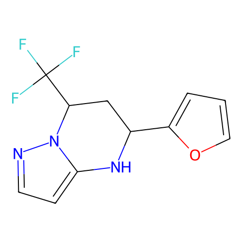 5-(Furan-2-yl)-7-(trifluoromethyl)-4,5,6,7-tetrahydropyrazolo[1,5-a]pyrimidine structure