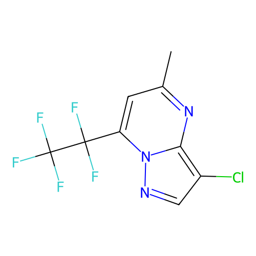 3-Chloro-5-methyl-7-(1,1,2,2,2-pentafluoroethyl)pyrazolo[1,5-a]pyrimidine structure