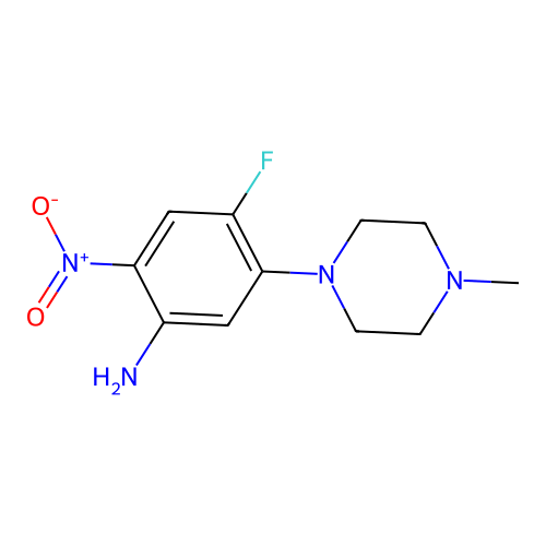 4-Fluoro-5-(4-methylpiperazin-1-yl)-2-nitroaniline structure