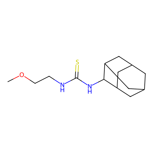 1-(2-Methoxyethyl)-3-tricyclo[3.3.1.1~3,7~]dec-2-ylthiourea structure