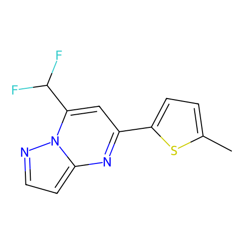 7-(Difluoromethyl)-5-(5-methylthiophen-2-yl)pyrazolo[1,5-a]pyrimidine structure