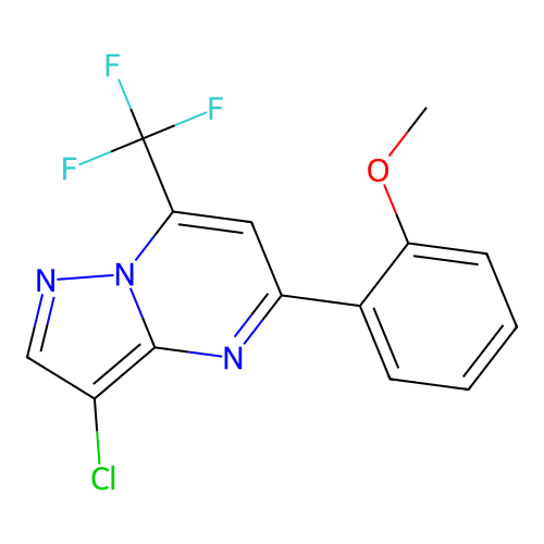 3-Chloro-5-(2-methoxyphenyl)-7-(trifluoromethyl)pyrazolo[1,5-a]pyrimidine structure