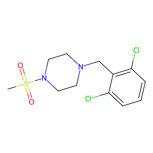 1-(2,6-Dichlorobenzyl)-4-(methylsulfonyl)piperazine structure