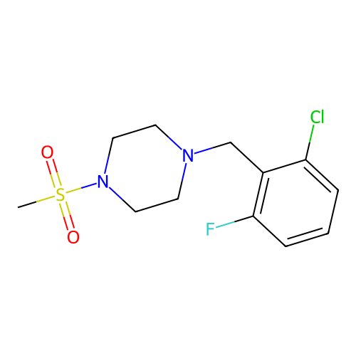 1-(2-Chloro-6-fluorobenzyl)-4-(methylsulfonyl)piperazine structure