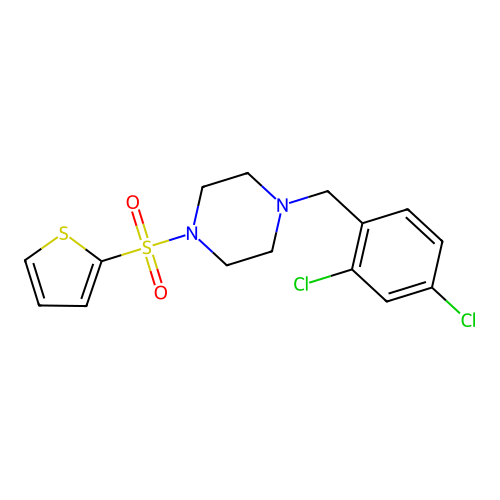 1-[(2,4-Dichlorophenyl)methyl]-4-thiophen-2-ylsulfonylpiperazine structure