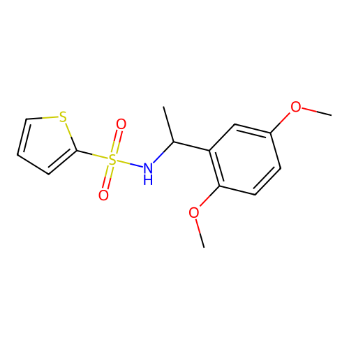 N-[1-(2,5-dimethoxyphenyl)ethyl]thiophene-2-sulfonamide structure