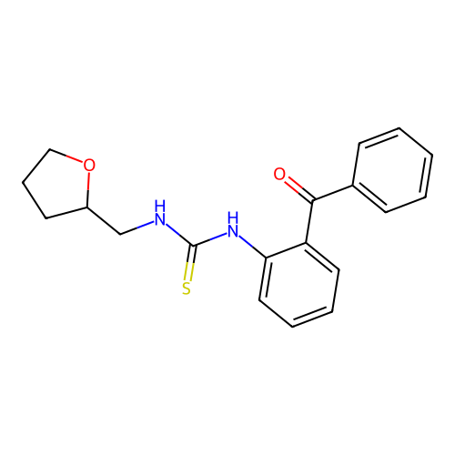 1-[2-(Phenylcarbonyl)phenyl]-3-(tetrahydrofuran-2-ylmethyl)thiourea structure