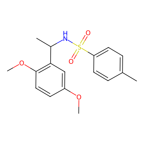N-[1-(2,5-dimethoxyphenyl)ethyl]-4-methylbenzenesulfonamide structure