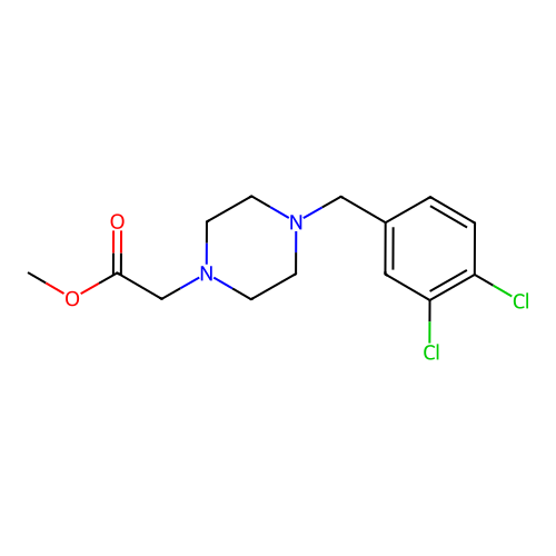 Methyl [4-(3,4-dichlorobenzyl)piperazin-1-yl]acetate structure