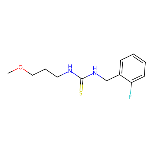 1-(2-Fluorobenzyl)-3-(3-methoxypropyl)thiourea structure