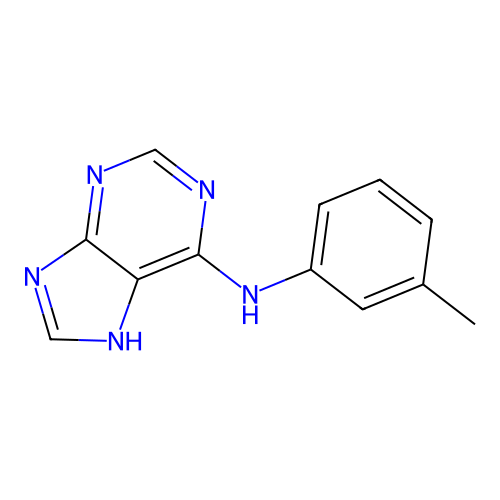 N-(3-methylphenyl)-7H-purin-6-amine structure