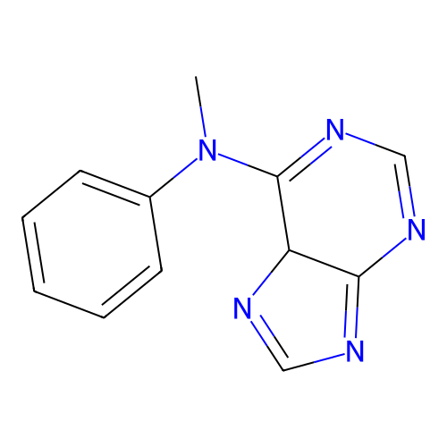 N-methyl-N-phenyl-5H-purin-6-amine structure