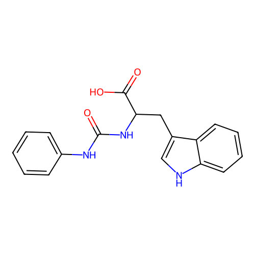 N-(phenylcarbamoyl)tryptophan structure