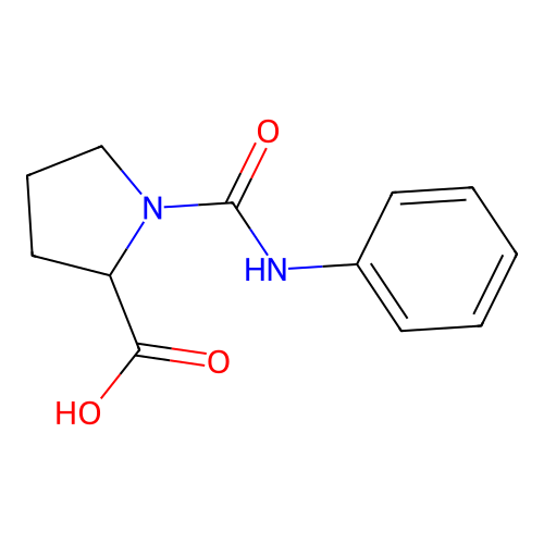 1-(Phenylcarbamoyl)proline structure