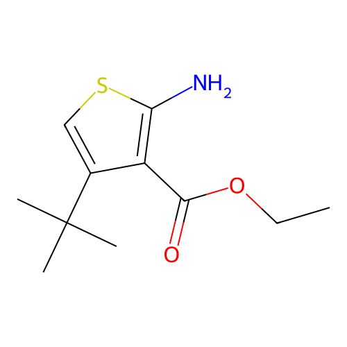 Ethyl 2-amino-4-tert-butylthiophene-3-carboxylate structure