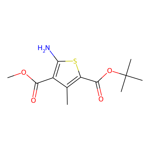 2-Tert-butyl 4-methyl 5-amino-3-methylthiophene-2,4-dicarboxylate structure