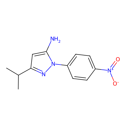3-Isopropyl-1-(4-nitrophenyl)-1H-pyrazol-5-amine structure