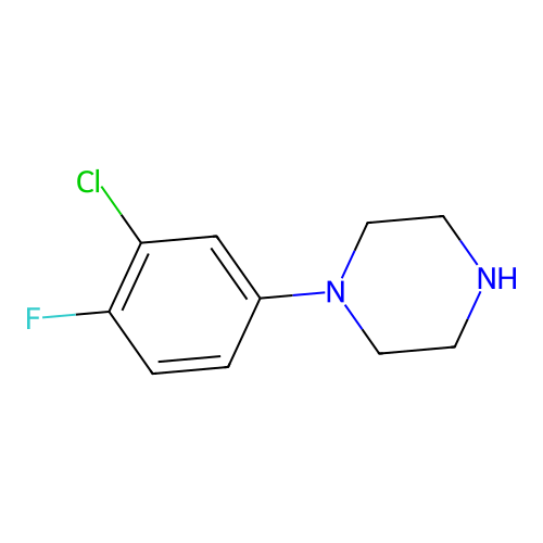 3-Chloro-4-fluorophenylpiperazine structure