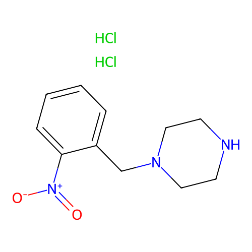 1-(2-Nitrobenzyl)piperazine dihydrochloride structure
