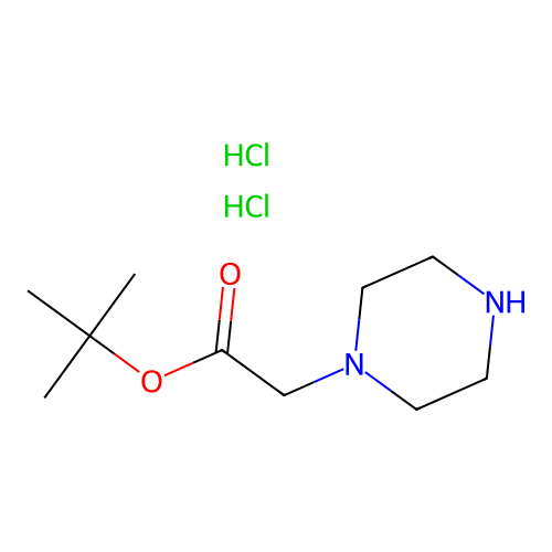 Tert-butyl 2-(piperazin-1-yl)acetate dihydrochloride structure