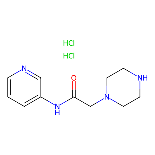 2-(piperazin-1-yl)-N-(pyridin-3-yl)acetamide dihydrochloride structure