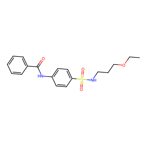N-(4-{[(3-ethoxypropyl)amino]sulfonyl}phenyl)benzamide structure